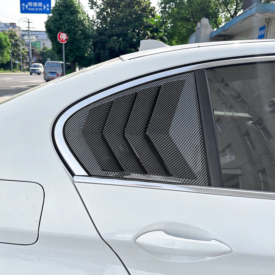 Carbon Look Rear Window Quarter Duct Louver Vent Cover for BMW 5 Series F10 (2011–2017)