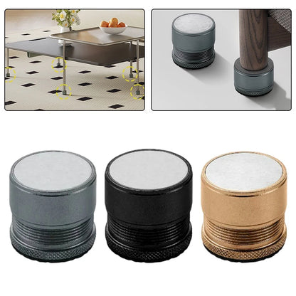 Set of 4 Aluminum Alloy Non Slip Bed Risers for Adjustable Applications