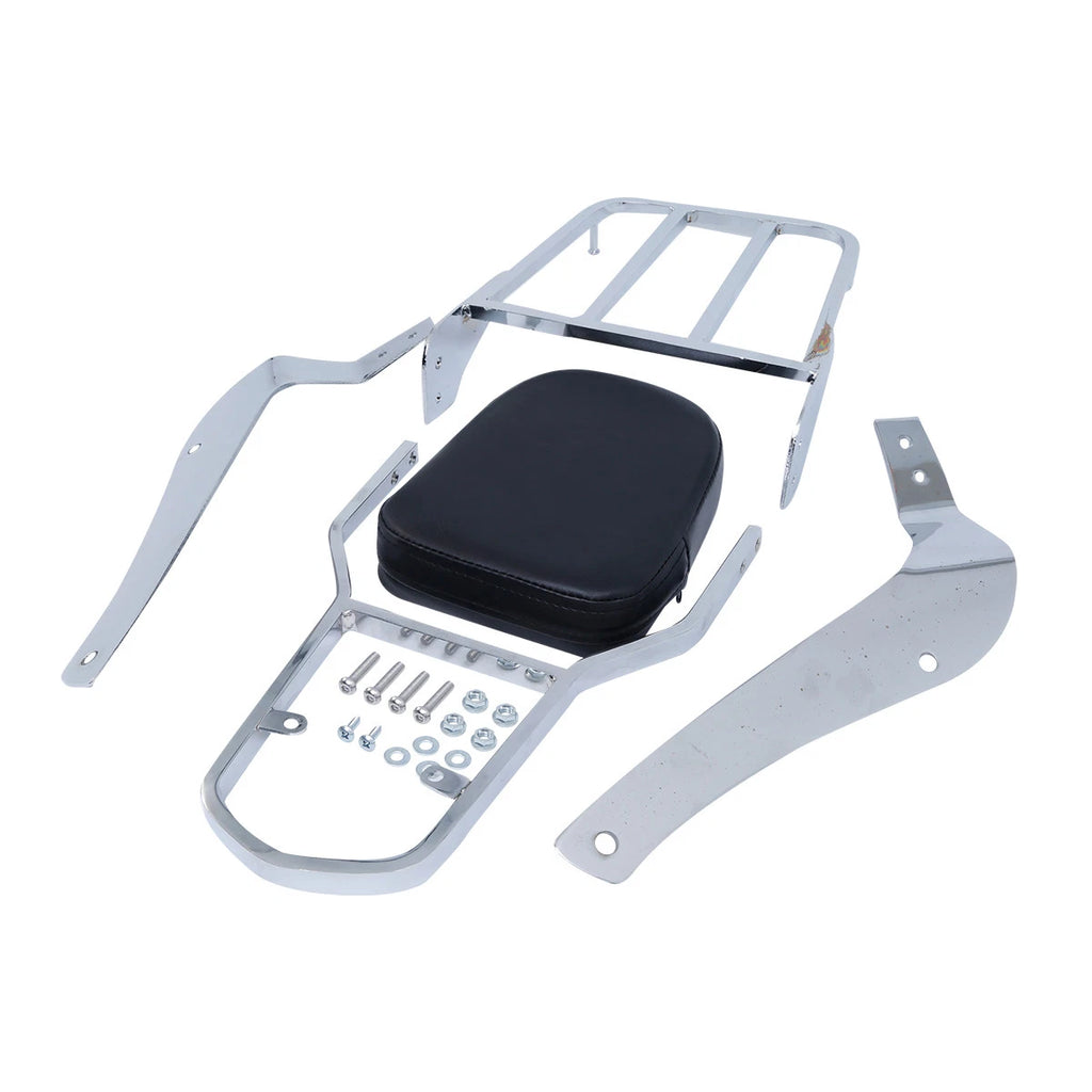 Chrome Backrest Sissy Bar Luggage Rack for Boulevard C50 (2005–2011)