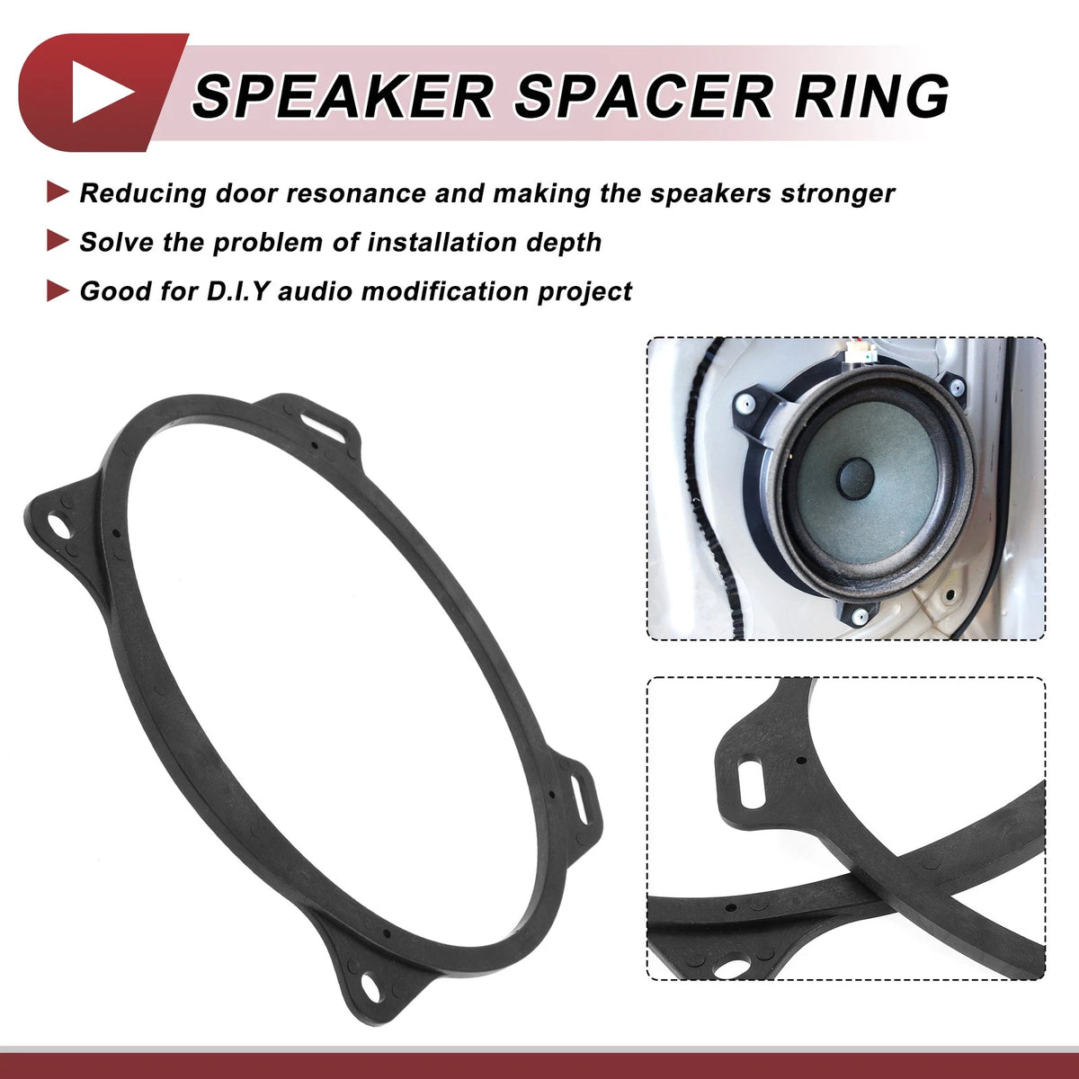 2X Speaker Spacer Ring Adaptor for Toyota Corolla (2009–2013) 6"x9"