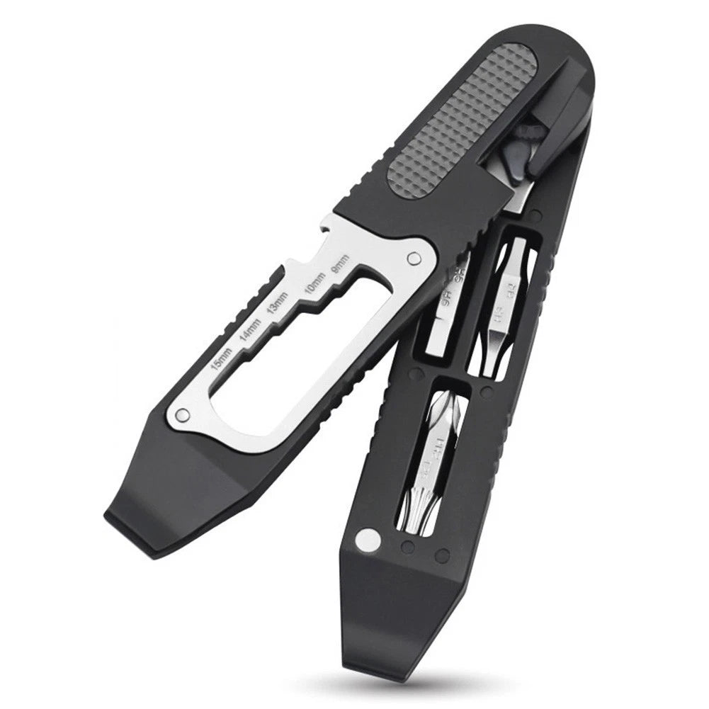 Metal Multifunctional Tire Lever Ratchet Wrench Screwdriver Bit Tool