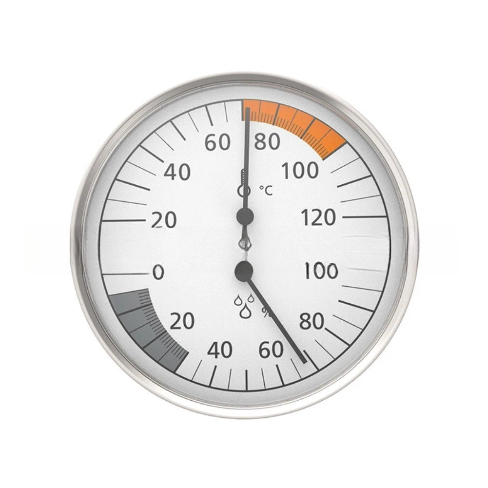 Sauna Thermometer and Hygrometer Wall Mounted 100mm Size