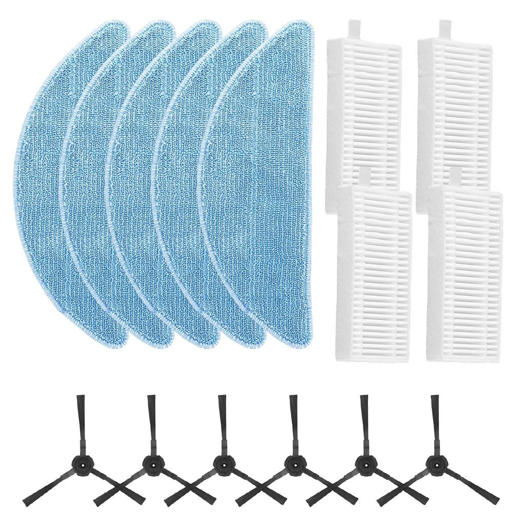 Replacement Mop Cloths, Filters, Side Brushes for ILIFE A12 Pro (2019–2023)