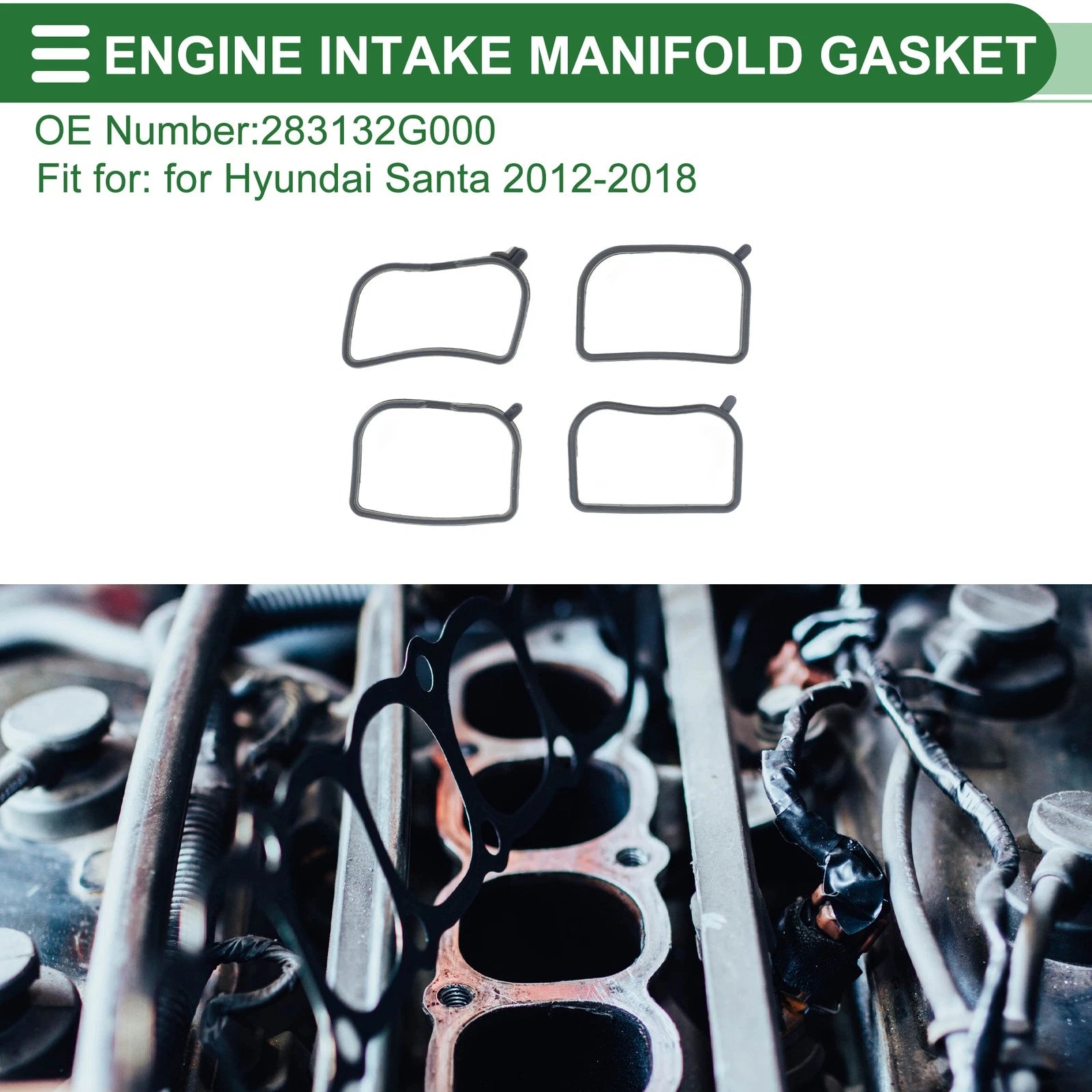 Engine Intake Manifold Gasket Replacement for Hyundai Santa (2012–2018)