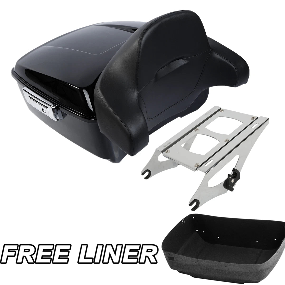 Trunk Backrest Pad Mount Rack for Harley Touring Electra Glide (2014–2025)