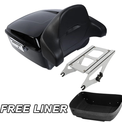 Trunk Backrest Pad Mount Rack for Harley Touring Electra Glide (2014–2025)