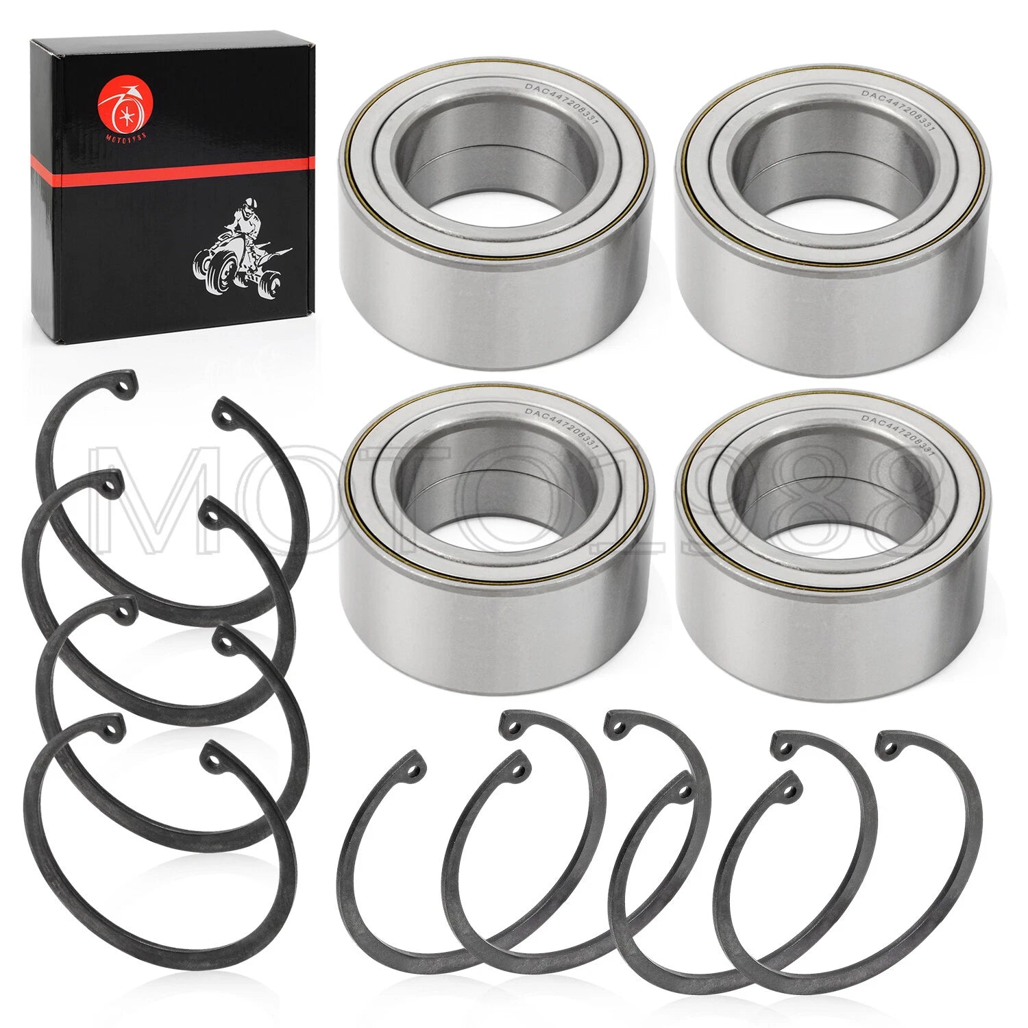 Set of 4 Front & Rear Wheel Bearings for Polaris Sportsman 550 (2009–2014) 3514627