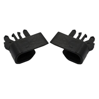 Black Roller Blind Luggage Cover Clip Pair for Audi A4 A6
