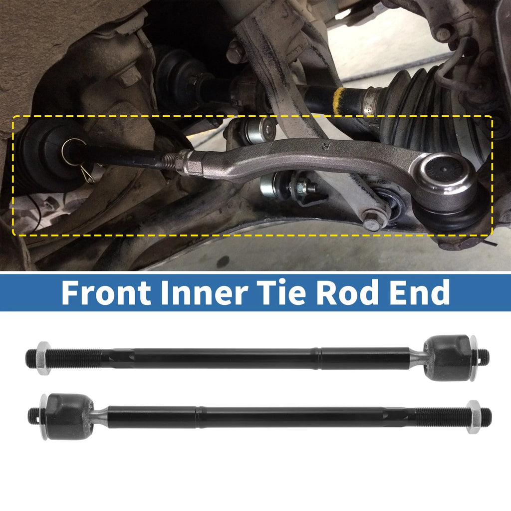 2 Pcs Front Inner Tie Rod End Links Replacement for Toyota Matrix (2009–2014)