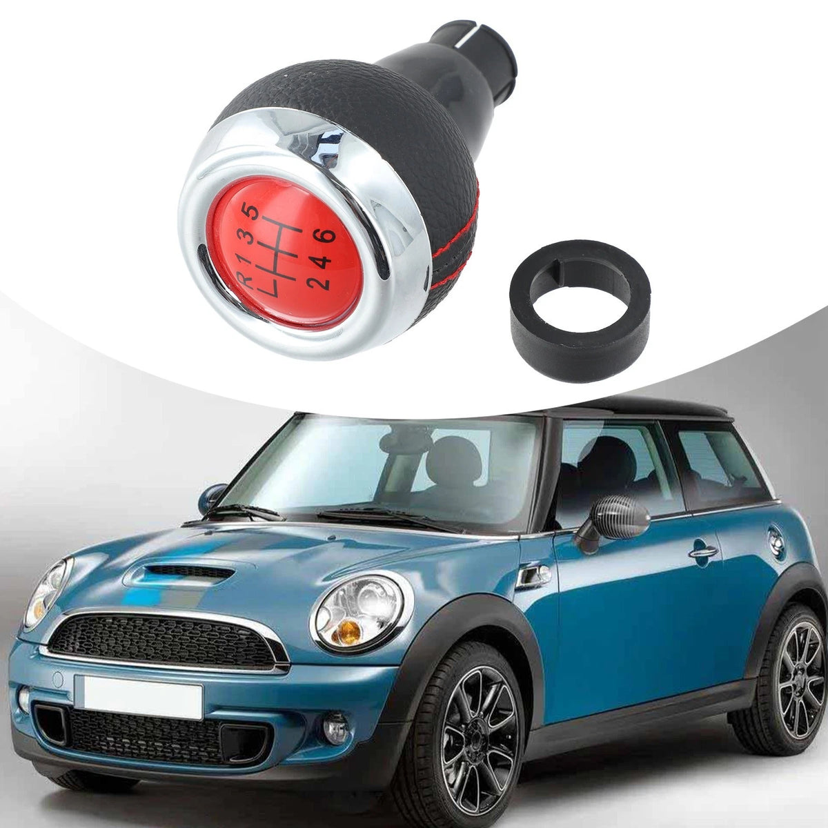 6 Speed Manual Gear Shift Knob for Mini Cooper (2002–2023) - Red Finish