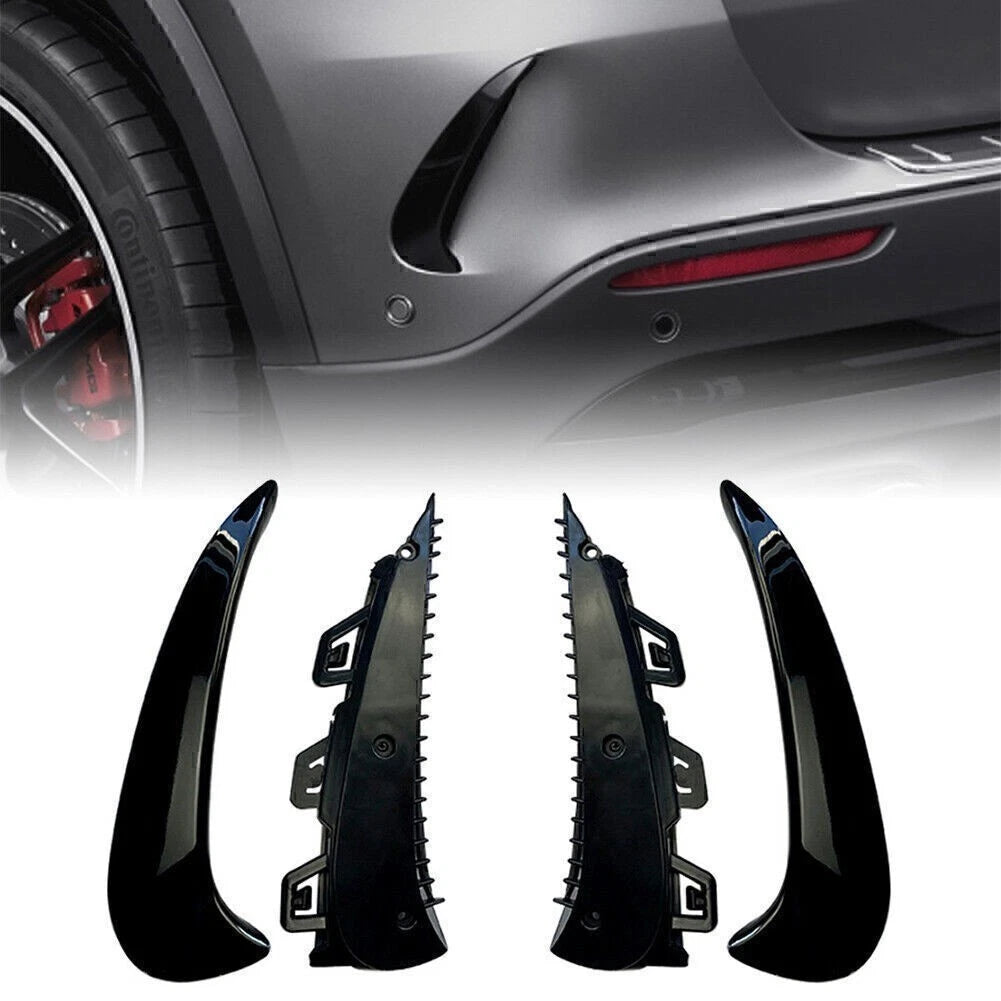 Glossy Black Rear Bumper Spoiler Vent for Benz GLA200, GLA260, GLA35 (2020+)
