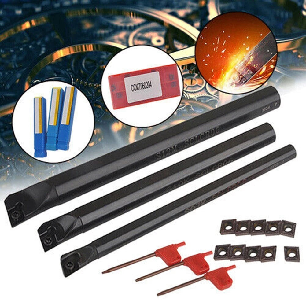 10pc Insert & Boring Bar Tool Set for Metalworking Solution