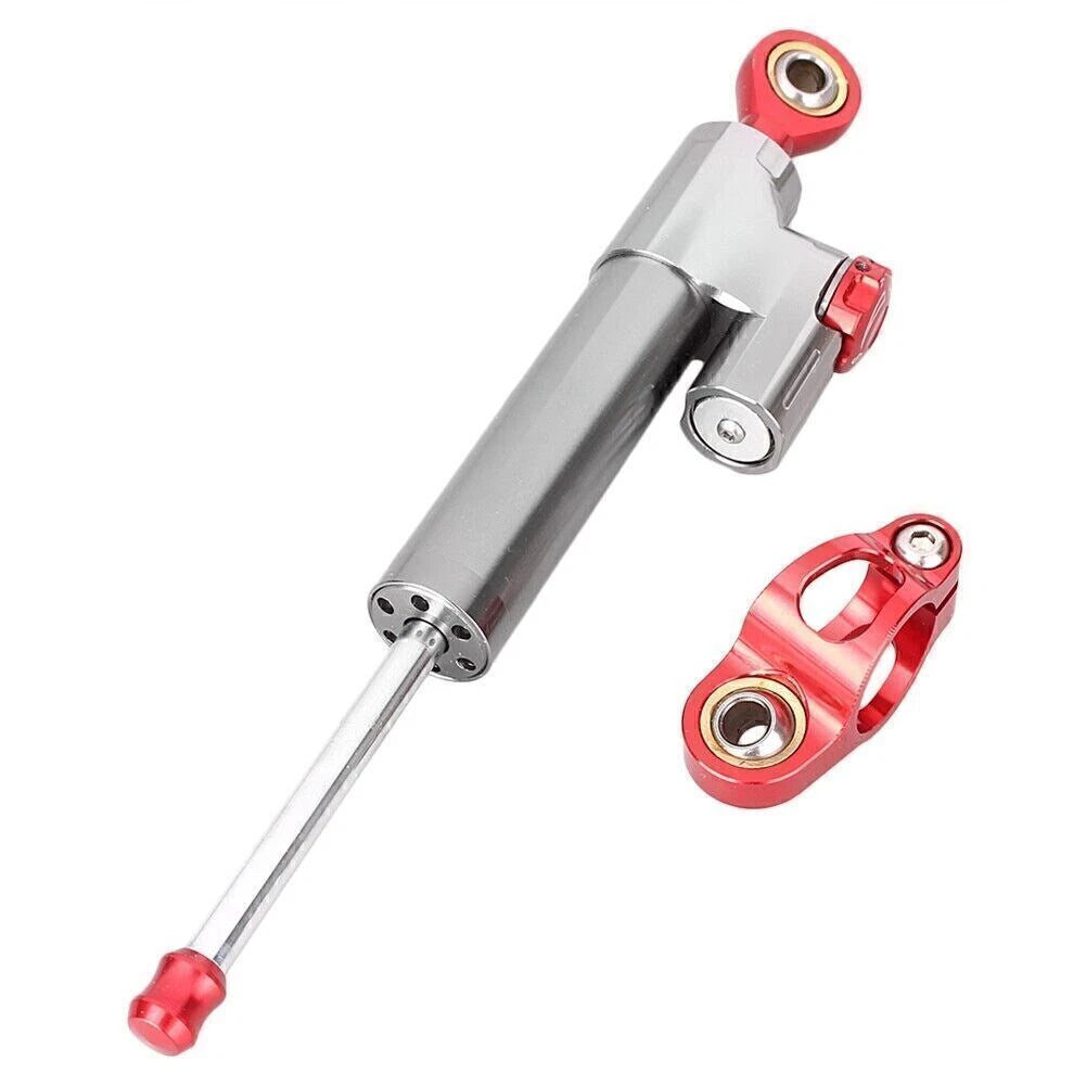Steering Damper Stabilizer for Kawasaki Ninja 250 (2008–2012) Grey Red