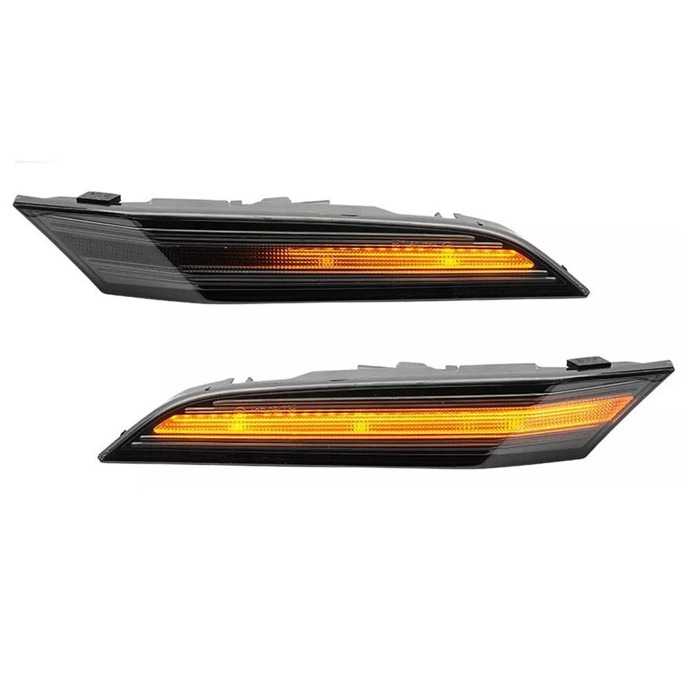 2X Smoked Amber Bumper Side Marker Turn Signal Lights for Porsche 911 (2019–Present)