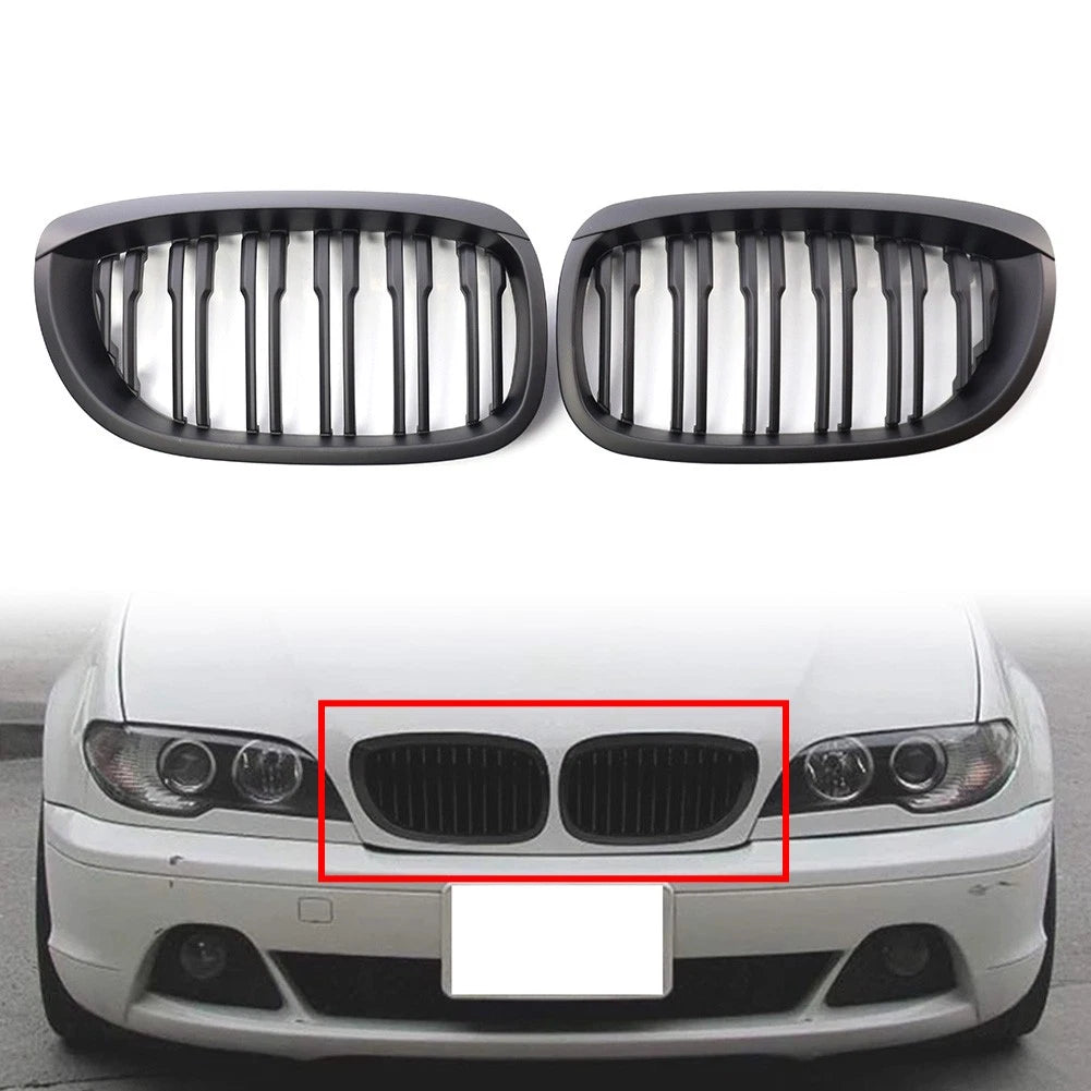 Double Line Front Bumper Kidney Grille for BMW 3 Series E46 (2003–2006)