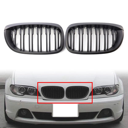 Double Line Front Bumper Kidney Grille for BMW 3 Series E46 (2003–2006)