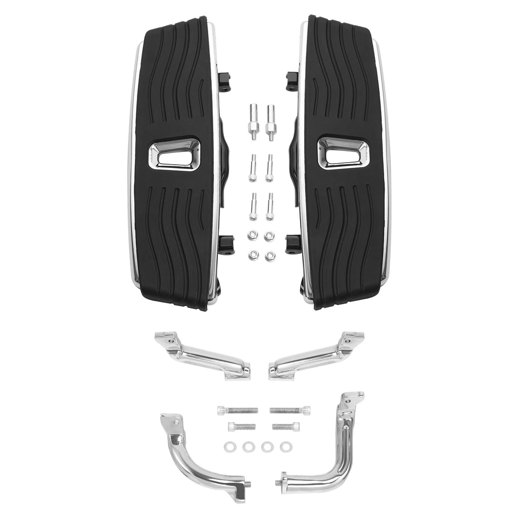 Chrome Driver Floorboards for Harley Touring (2014–2024)