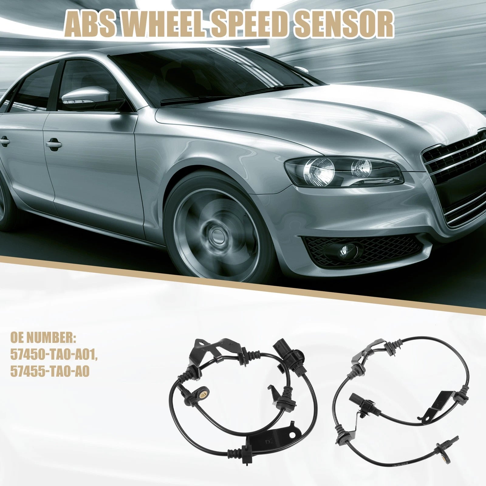 2X ABS Wheel Speed Sensor for Honda Accord (57455-TA0-A01)