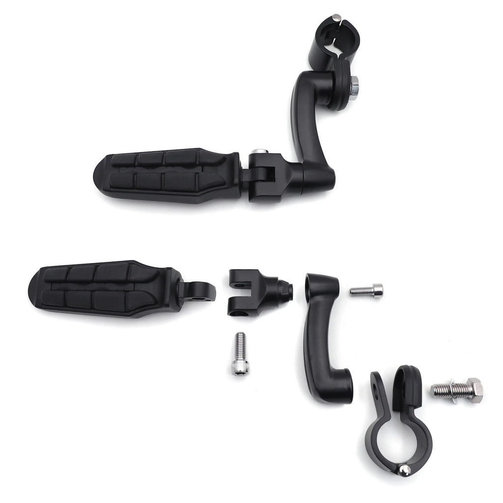 Saddle FootPeg Arched Footrest for Harley (1.25" Engine Guard Crash Bar)