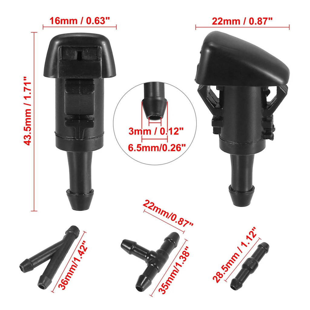Front Windshield Washer Nozzle Set 4pcs for Dodge (2005–2015)