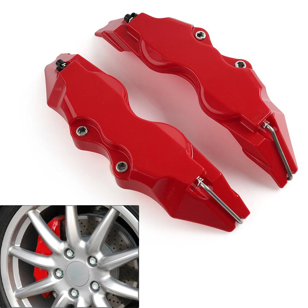 Set of 2 3D Style Brake Caliper Covers for Universal Fit