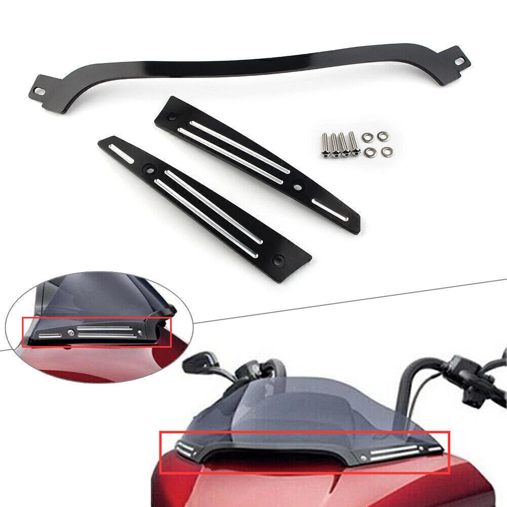 Split Windshield Trim Kit for Harley Touring Road Glide FLTRX (2015–2017)