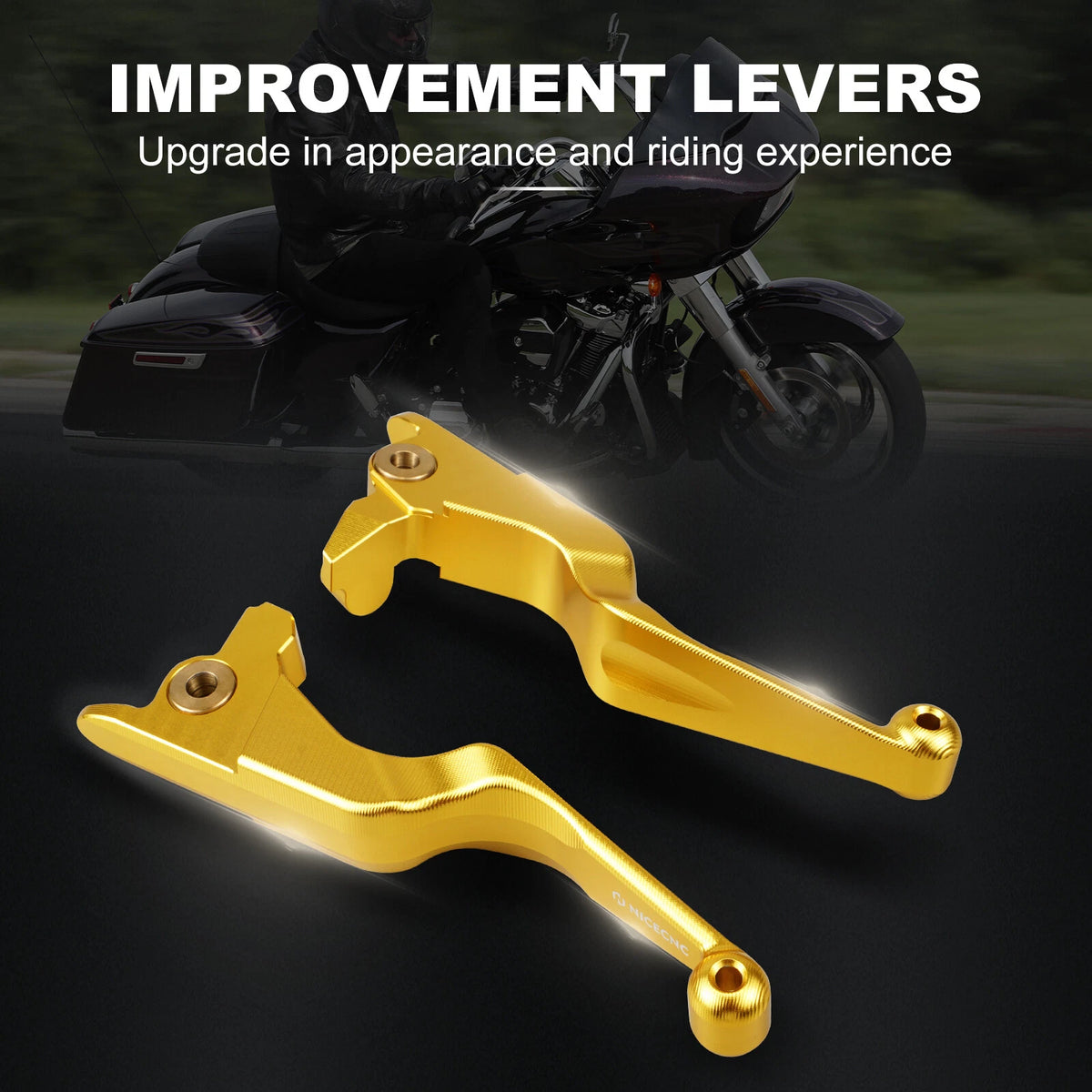 Brake Levers Clutch Levers for Harley Tri Glide Street Glide (2006–2023) 42859-06B