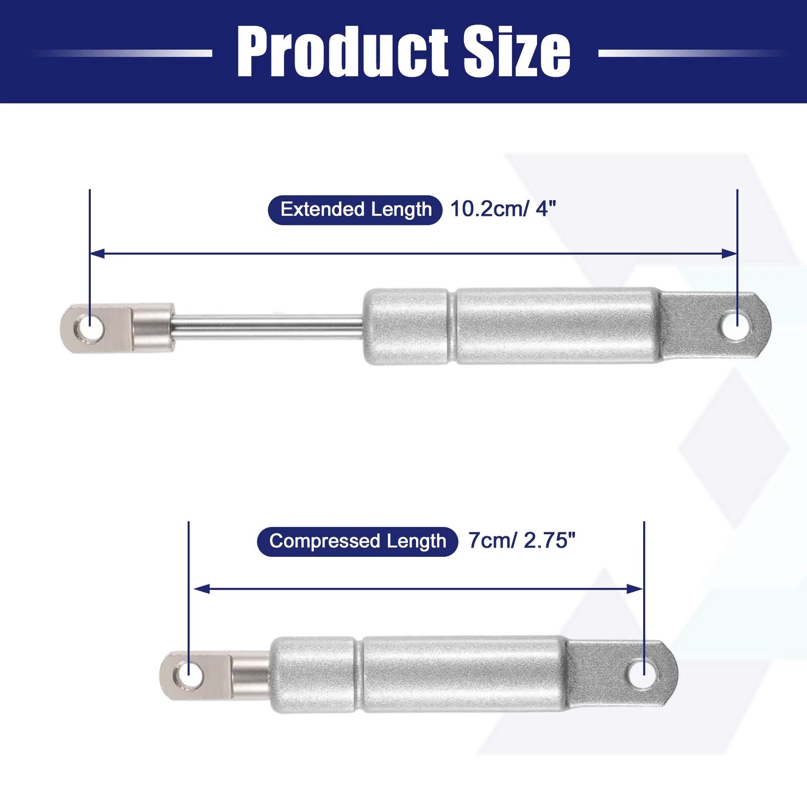 2 Pcs Lift Supports Struts for Universal Applications (4 Inch, Silver Tone)