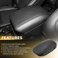 Leather Console Lid Armrest Cover for Ford Explorer (2020–2022) Black