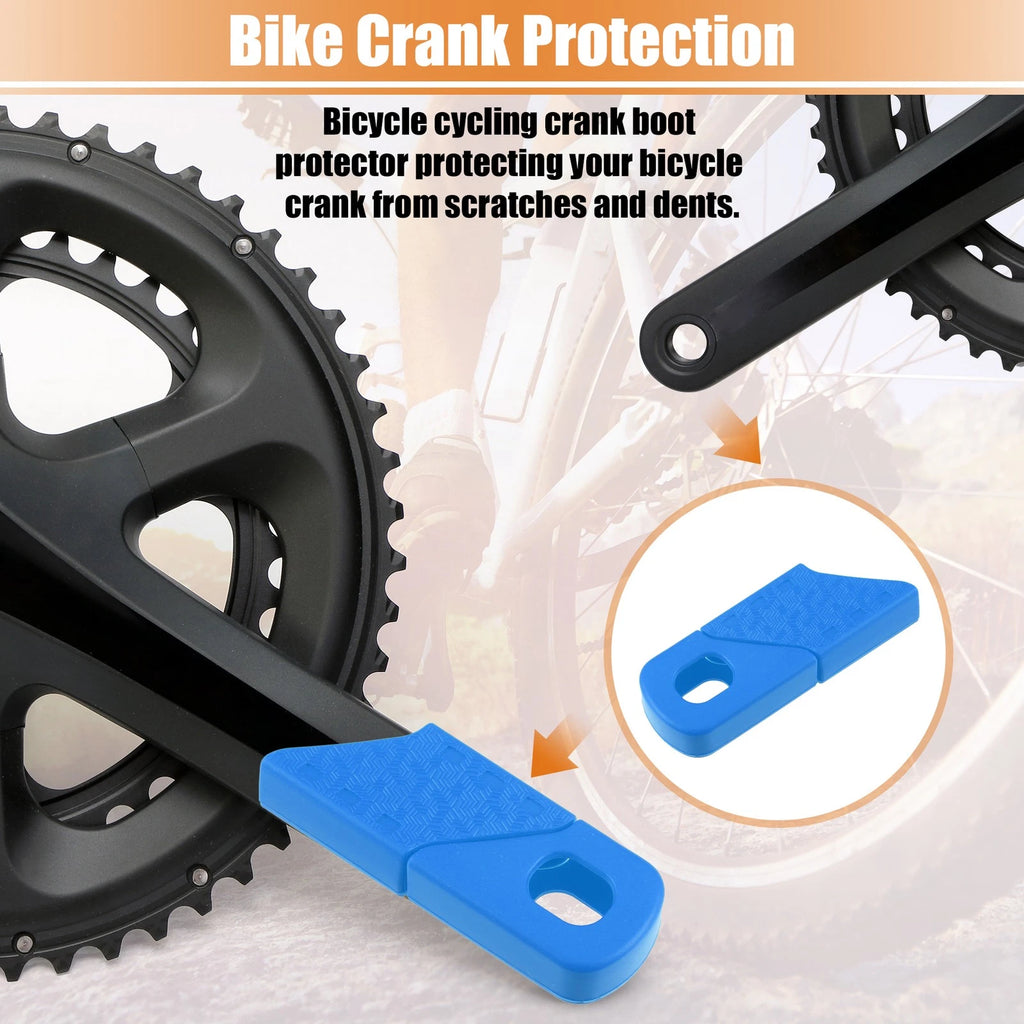 Crank Boot Protector Pair for Bicycle Cycling Crank Arm Covers (Blue)