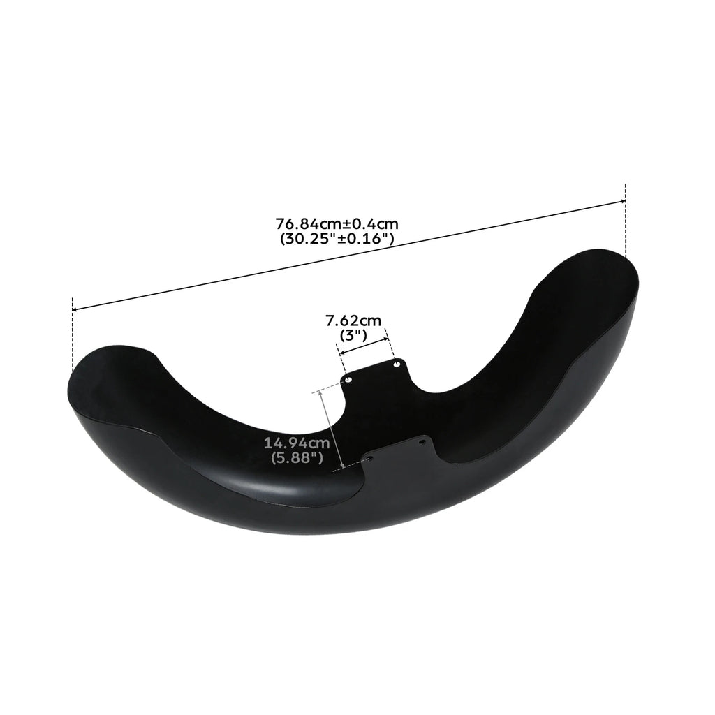23" Black Wrap Front Fender for Harley Touring Models (Custom Baggers)
