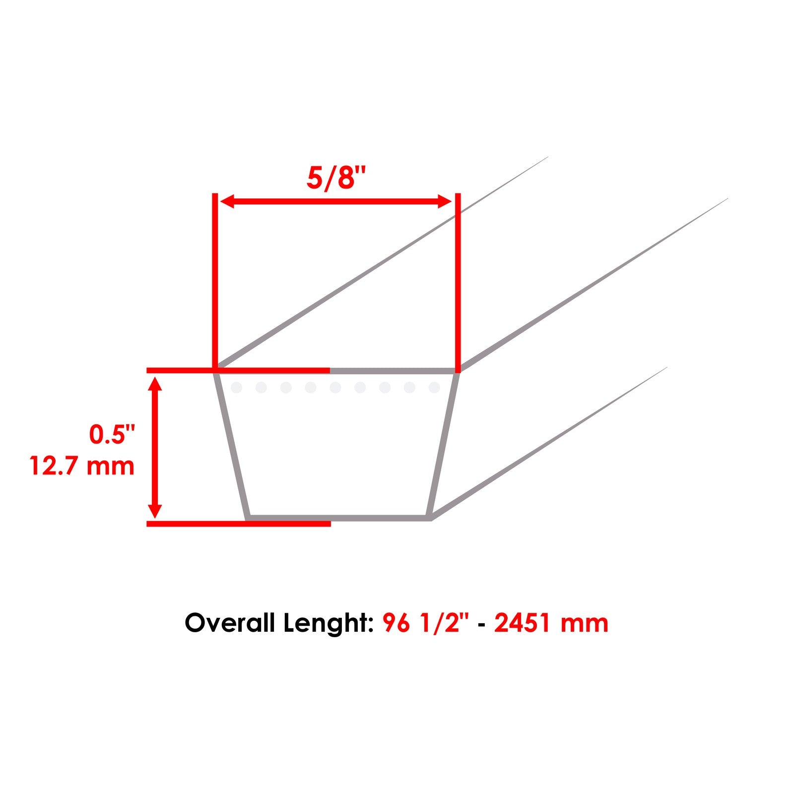 Aramid Drive Belt Replacement for Land Pride AFM3011 AFM4011 (2007–2012)
