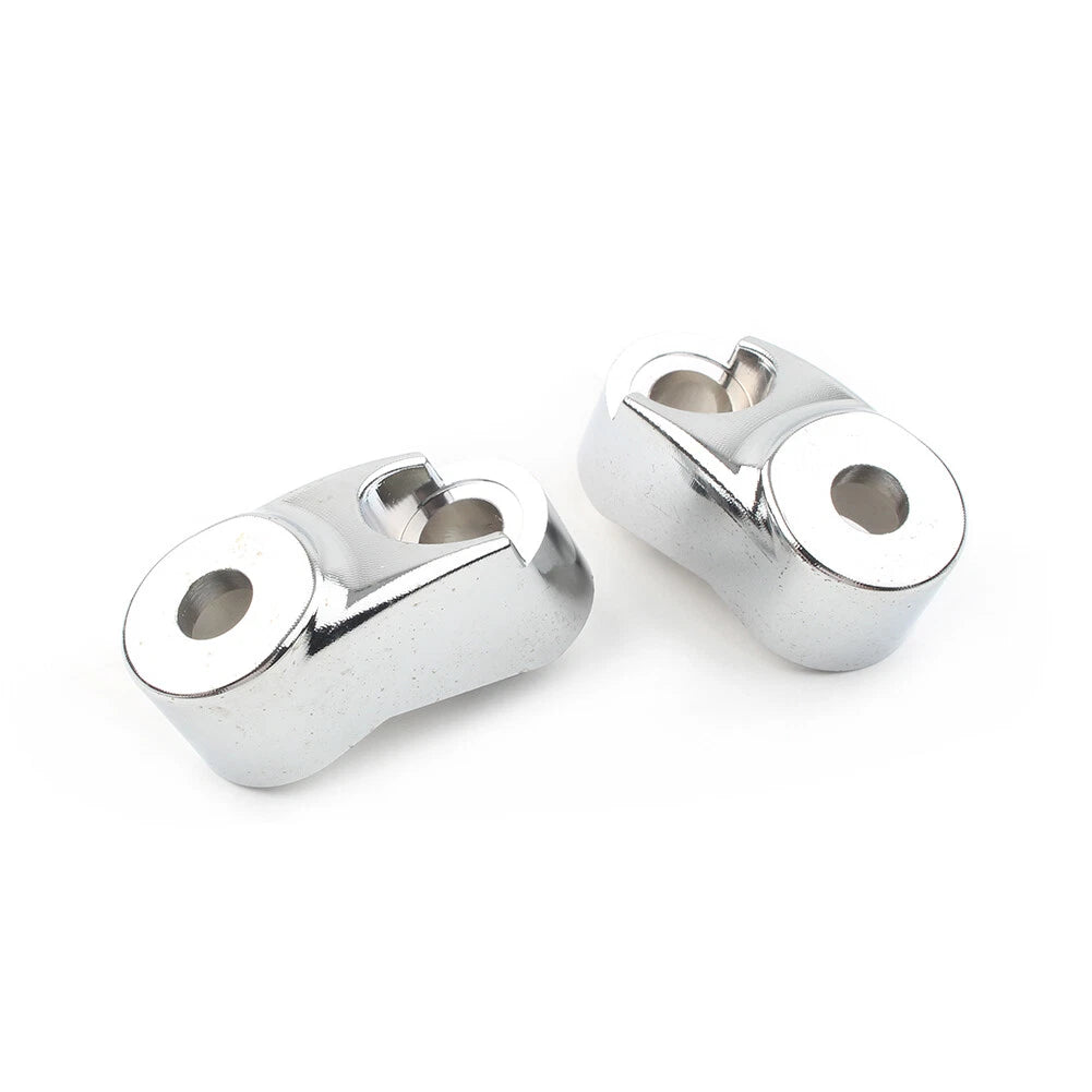 Chrome Front Turn Signal Mount Bracket Relocation Kit for Harley Dyna (39mm, 49mm)