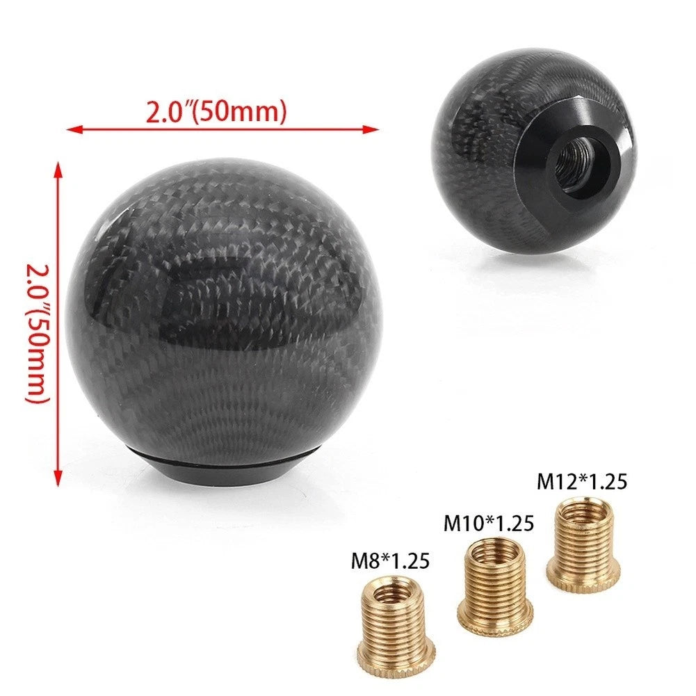 Carbon Fiber Round Shifter Knob for Automatic Transmission Applications