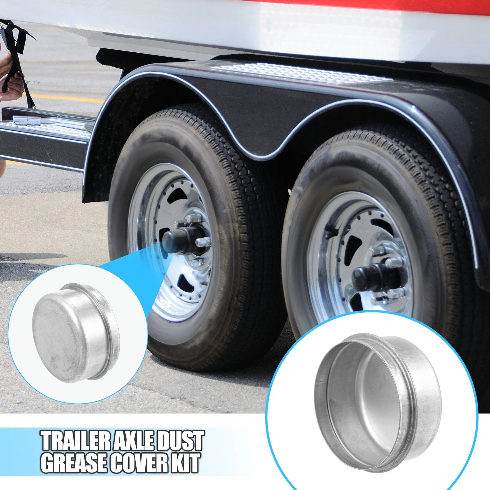 Trailer Axle Grease Covers 4pcs 2.72 inch for Dexter EZ Lube Trailer (—)