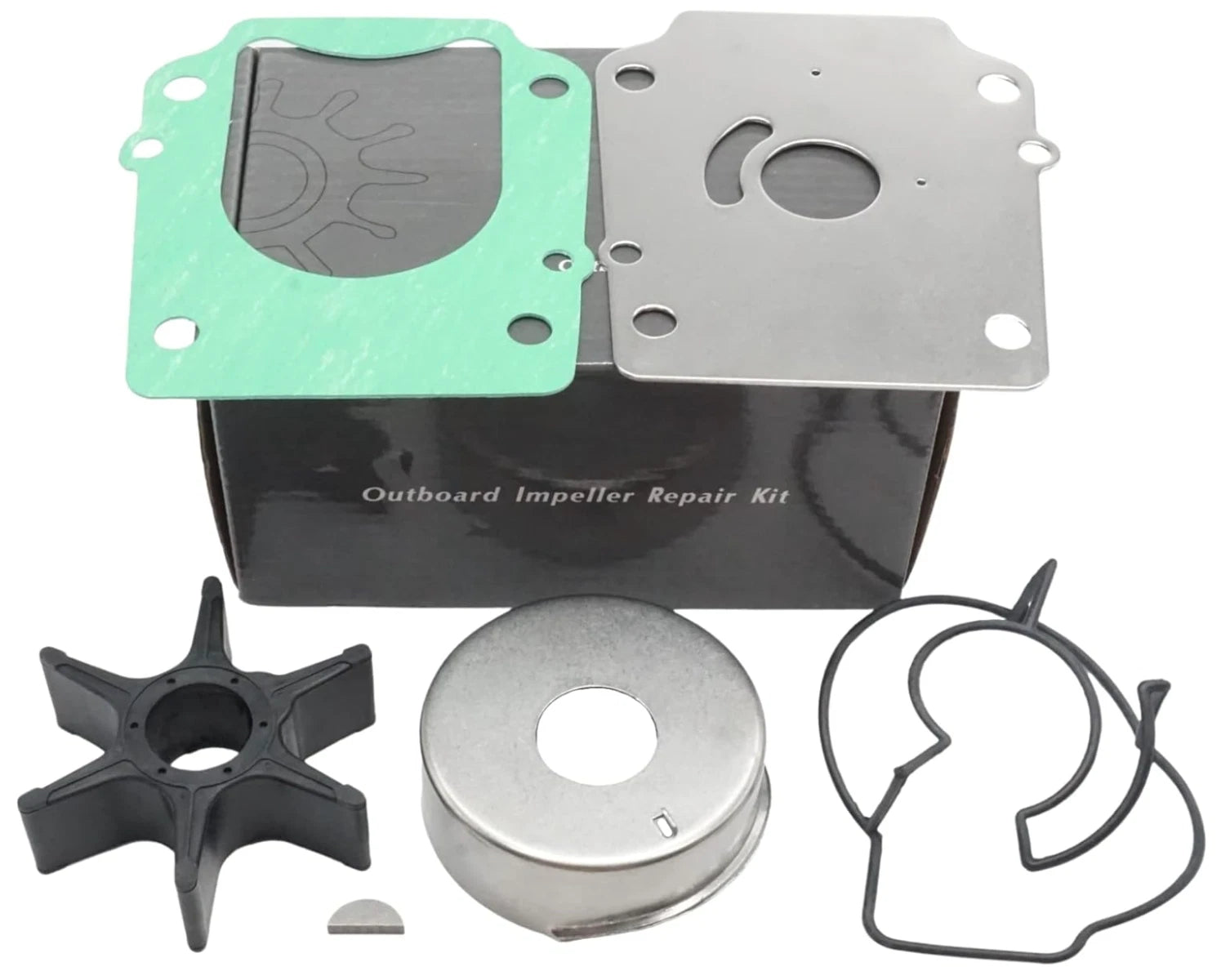 Outboard Water Pump Impeller & Plate for Suzuki 4-S (17461-87E12, 17471-87L00)