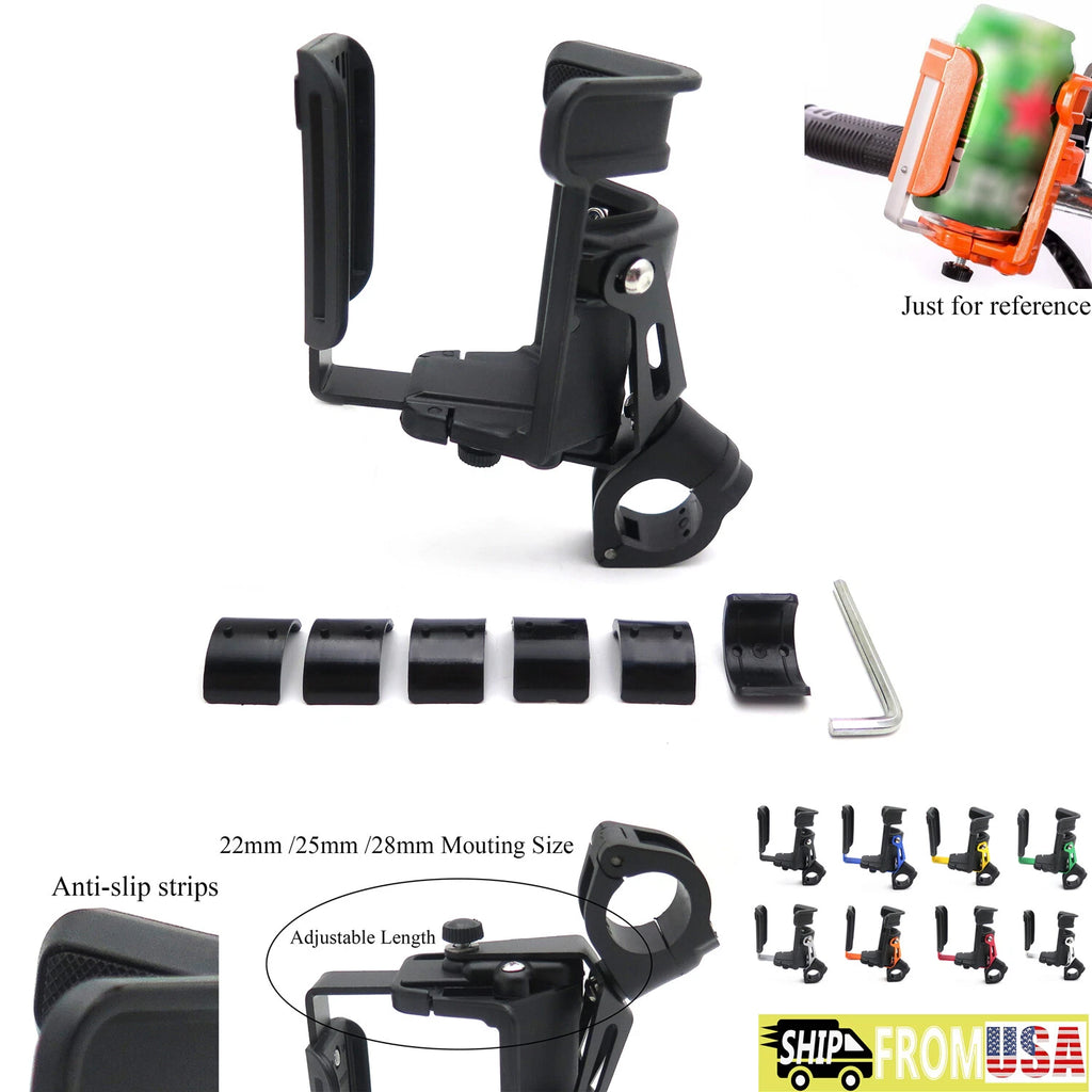 Adjustable Cup Holder for Motorcycle Bicycle Handlebar (22-28mm)