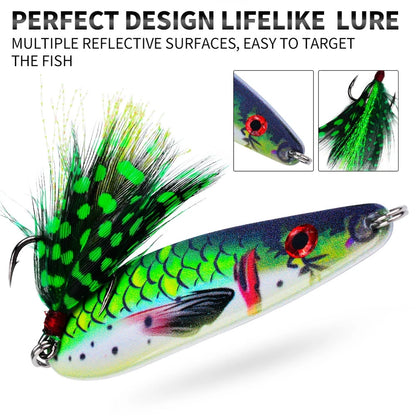Vibration Spoon Fishing Lure 19g with 3D Eyes for Universal Use