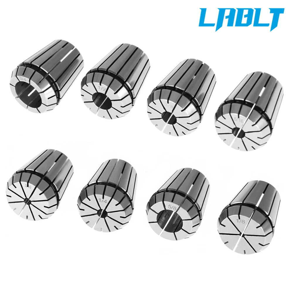 8Pcs ER32 1/8"-3/4" Spring Collet for Milling Lathe Engraving Machine
