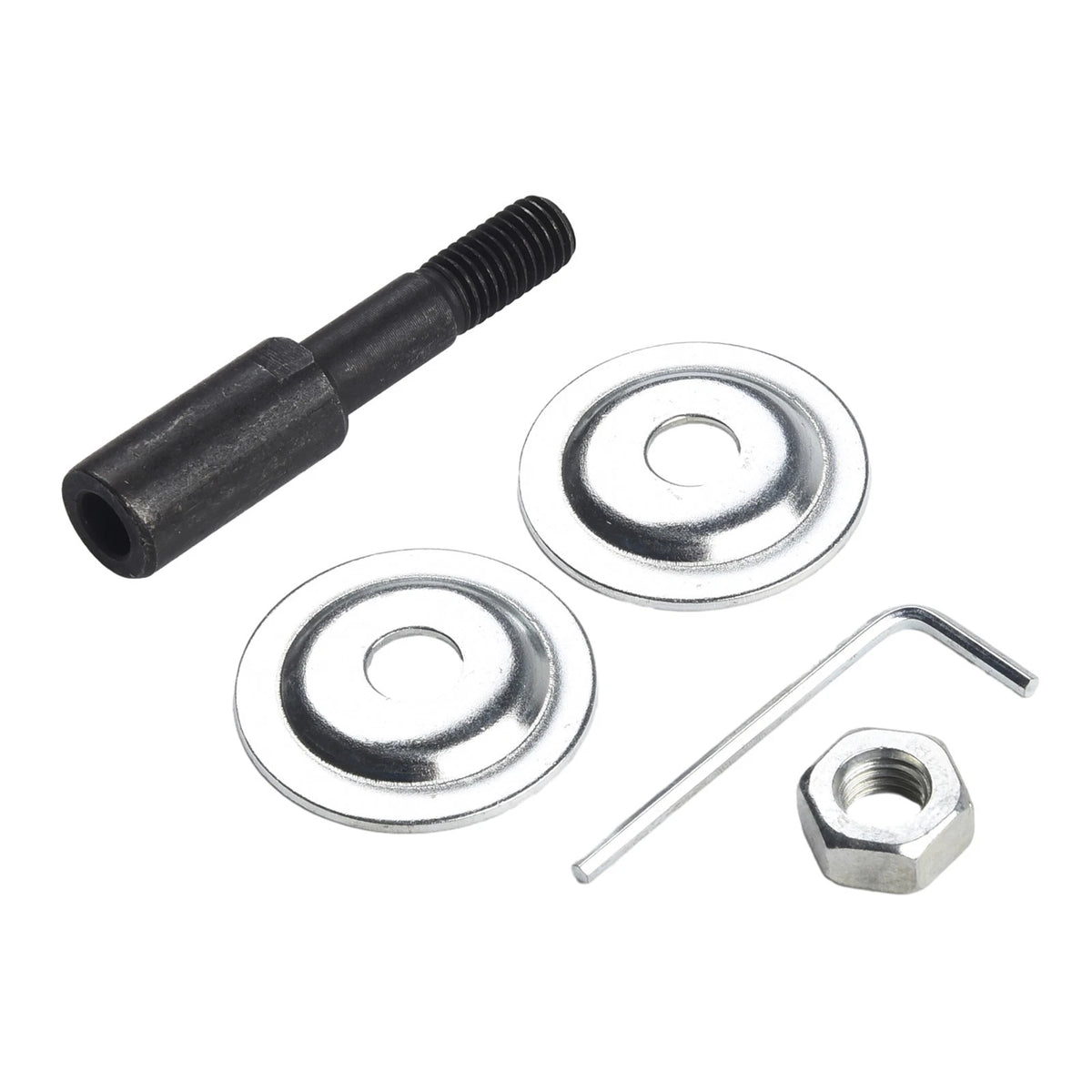 Set of 1 Spindle Adapter Motor for Grinding Polishing Bench Black Silver