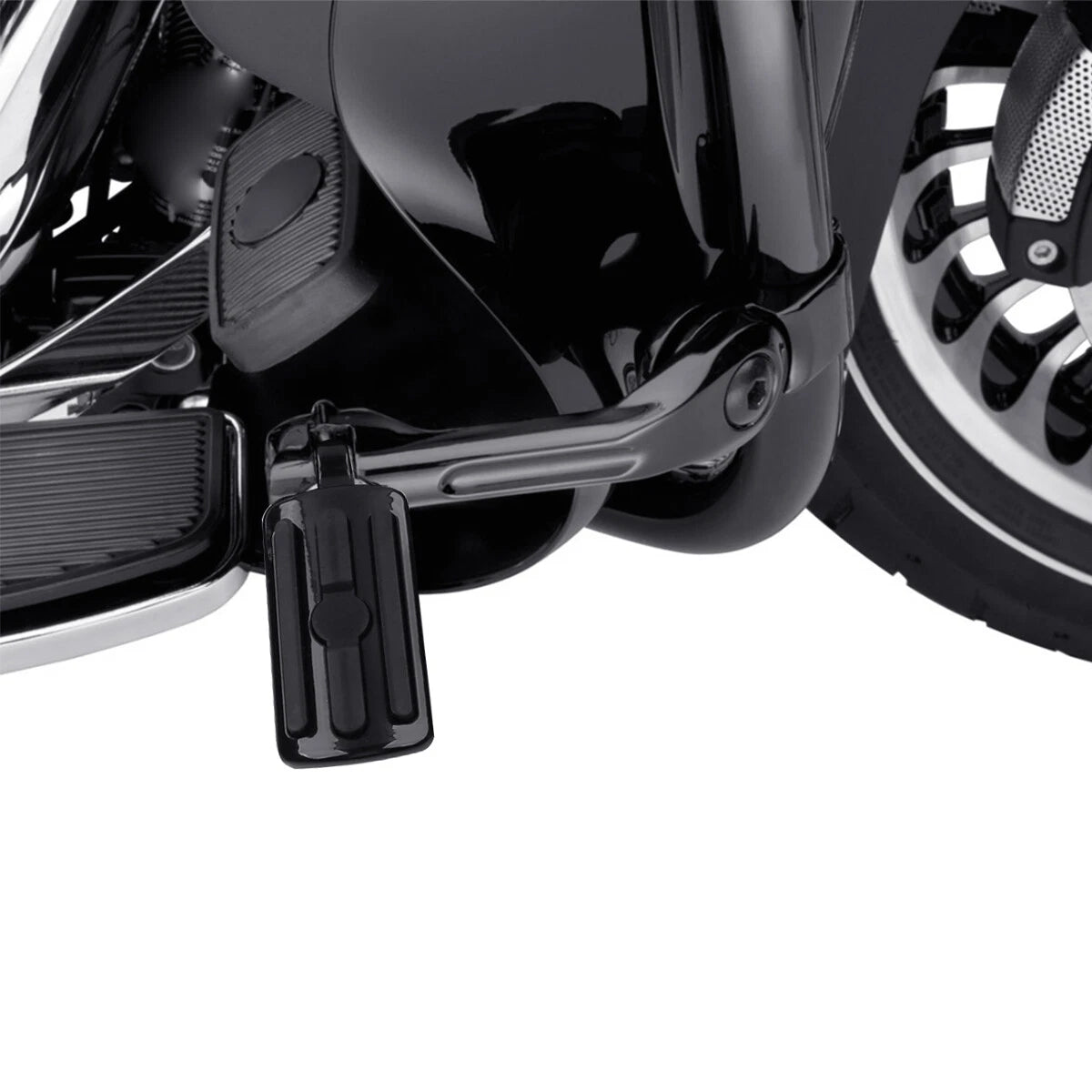 1.25" Long Angled Highway Engine Guard Foot Pegs for Harley-Davidson
