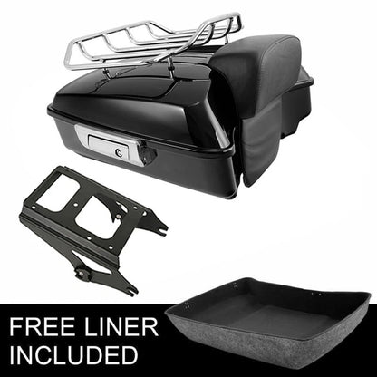 Chopped Trunk Backrest Mounting Rack for Harley Touring Road Glide (2009–2013)