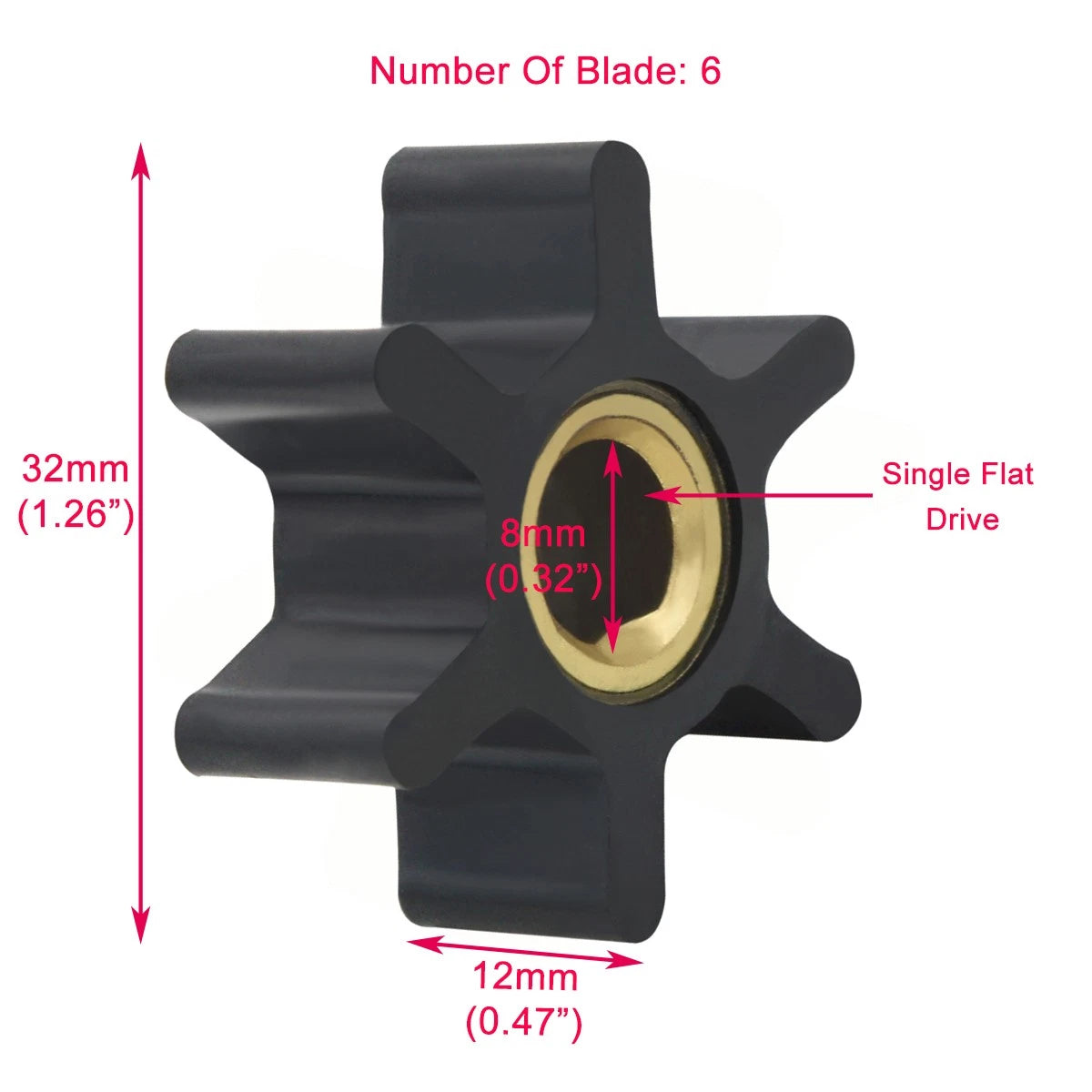 Jabsco Flexible Impeller Pump for (14750-0003, 14787-0001/0003, 14792-0001)