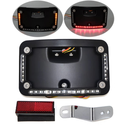 License Plate Frame Bracket w/ LED for Harley FLSTN (2005–2020)