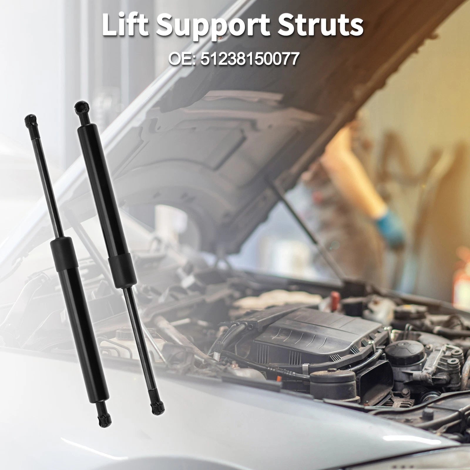 Front Hood Lift Supports Struts Replacement for BMW 7 Series E38 (1995–2001)