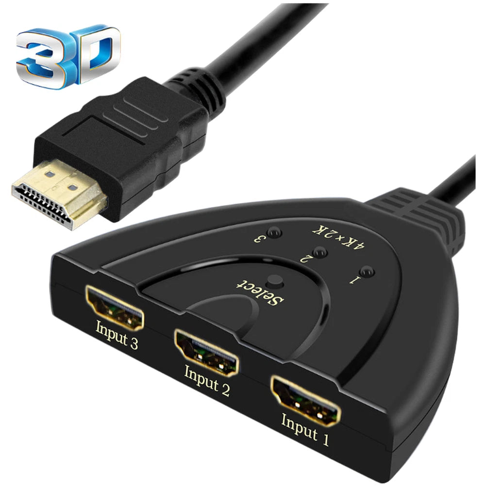Digital Interface Switcher for 3 Input 4K 1080P Output