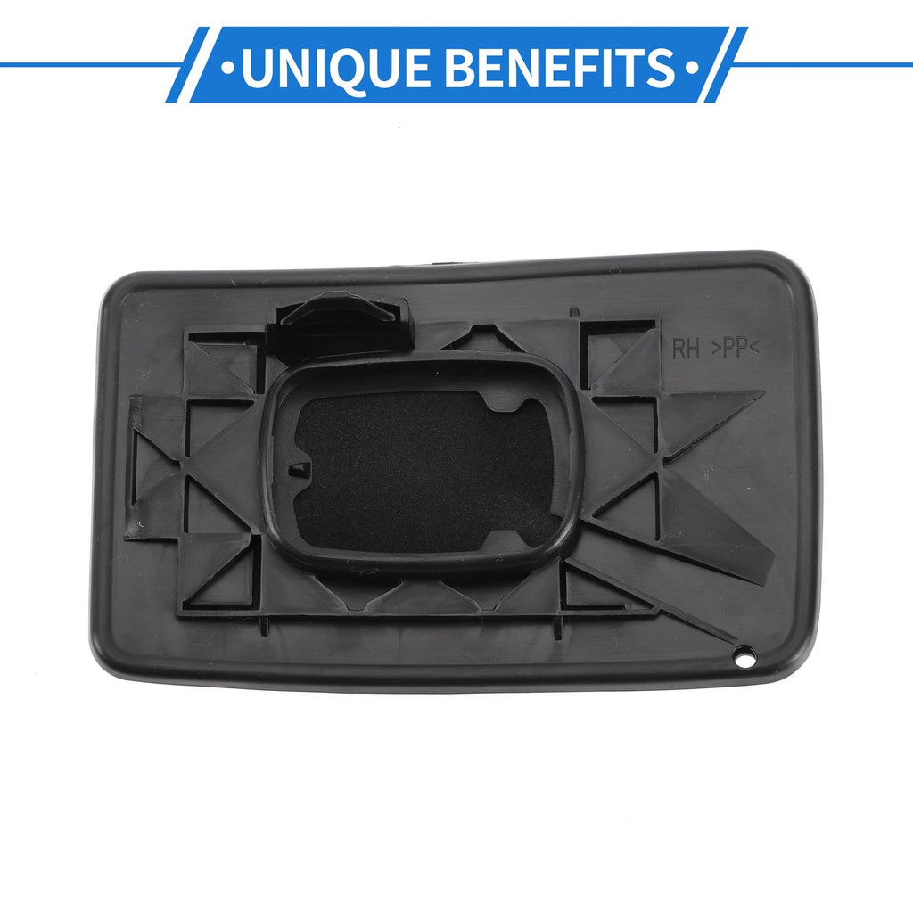 Non Heated Right Passenger Side Mirror Glass Replacement for Ford (2011–2018)