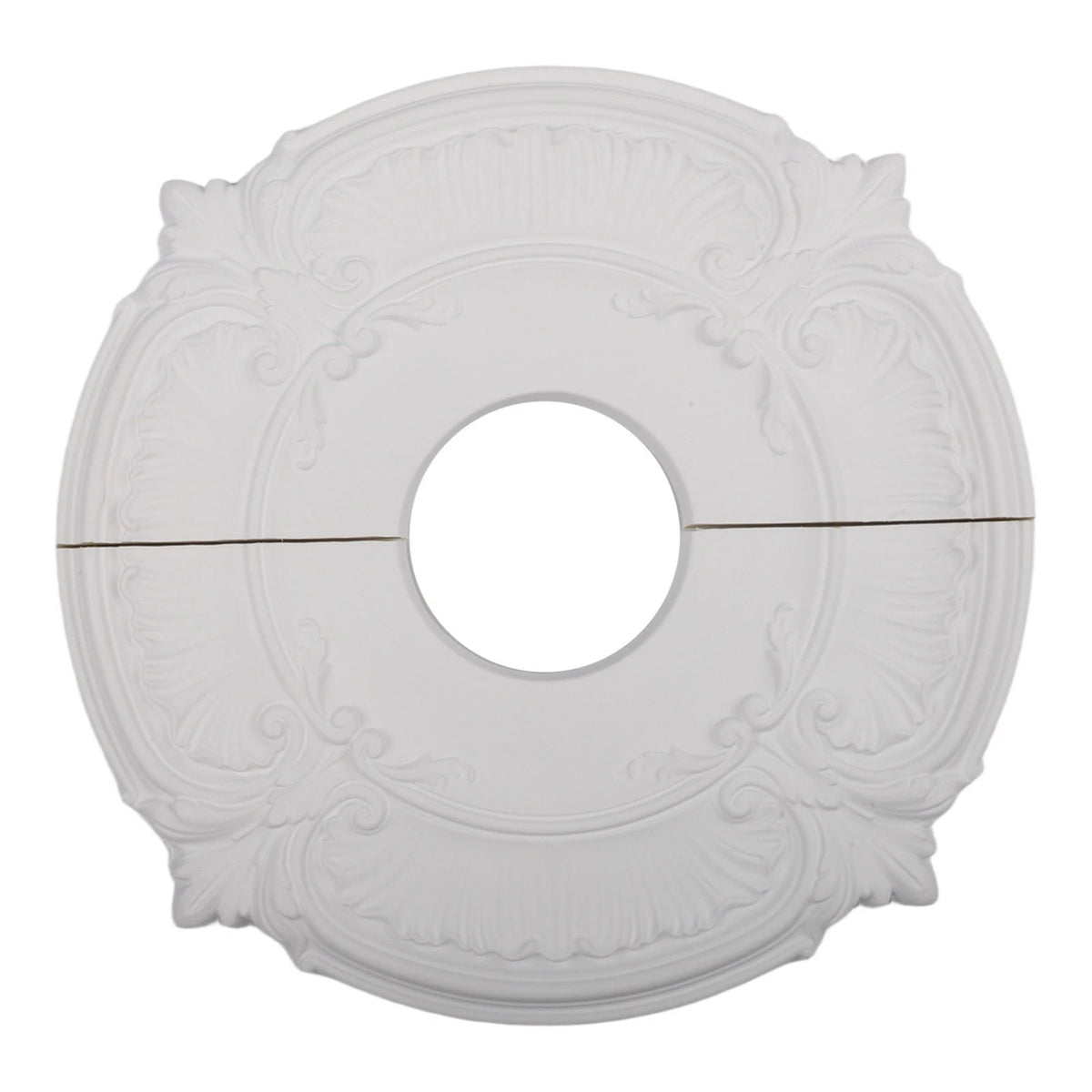 White Ceiling Medallion Decorative Plate for Ceiling Fans and Light Fixtures