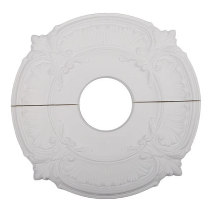 White Ceiling Medallion Decorative Plate for Ceiling Fans and Light Fixtures