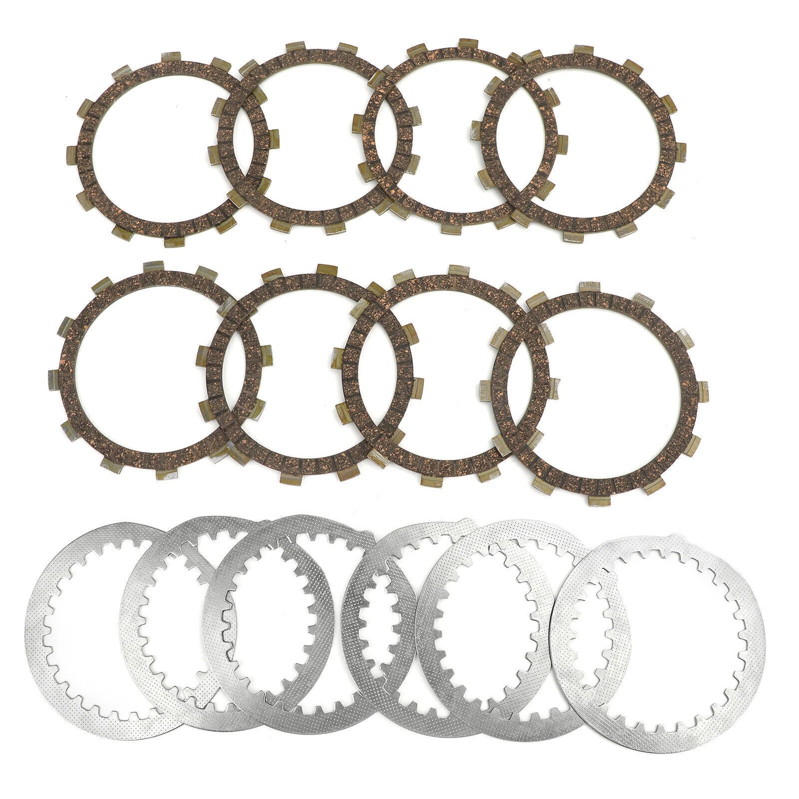 7x Steel Separator + 8x Clutch Friction Plate for Yamaha XJ550RH (1981–1983)